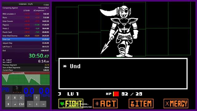 Undertale Any% (Neutral) speedrun in 59:31 [PB] смотреть онлайн