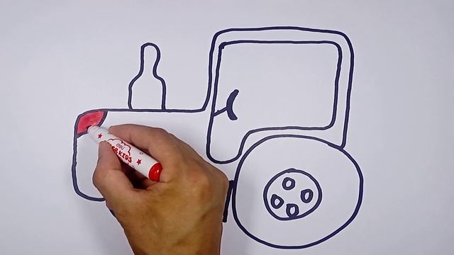 How to draw tractor ? Как нарисовать трактор? Traktor rasm chizish смотреть онлайн