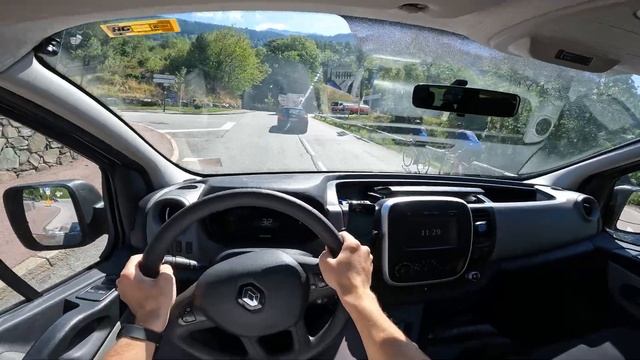 Driving to mountains from Bourg-Saint-Maurice | Driving Renault Trafic cockpit POV. Summer. Alps смотреть онлайн
