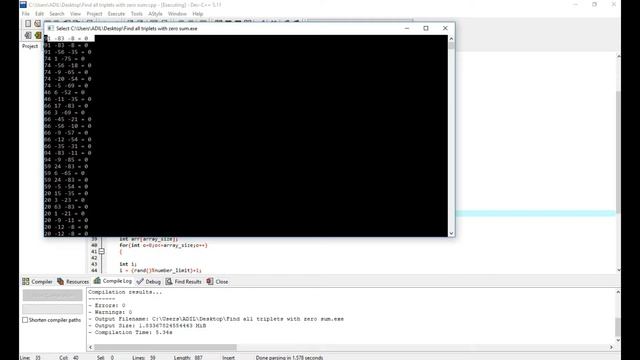 Find all triplets with zero sum in an array using random number function смотреть онлайн