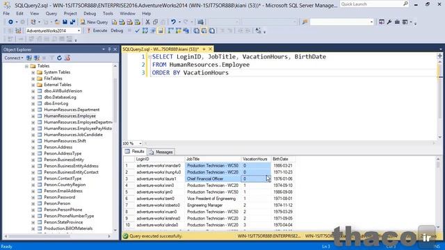 دستور ORDER BY در SQL Server смотреть онлайн