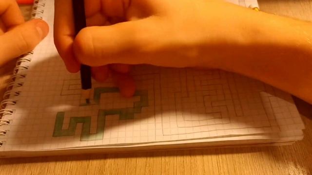 Как нарисовать змейку по клеточкам легко и быстро /Хобби/ смотреть онлайн