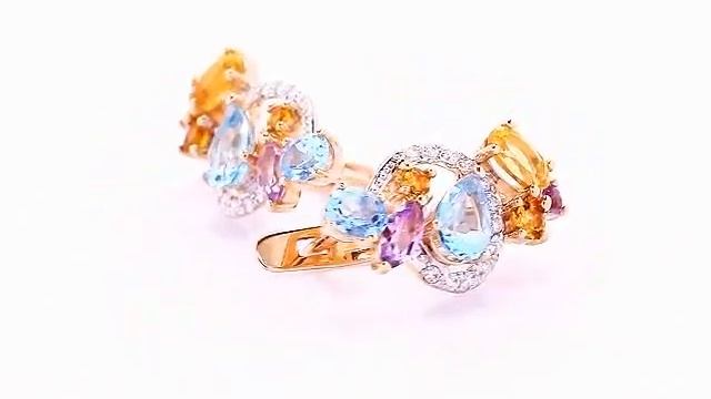 Серьги Т143027504 01. Ювелирные изделия KARATOV смотреть онлайн