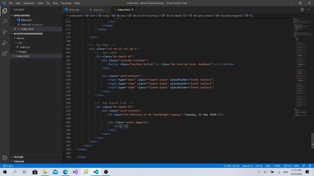 06 - Design the App UI with HTML, CSS and Fluent UI [Part 4] | Blazor WASM Outlook Calendar Full Ap смотреть онлайн