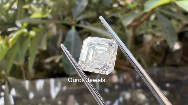 Certified Asscher Cut Lab Grown Diamond @ourosjewels смотреть онлайн