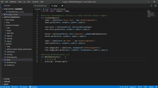 GENERATE QR-CODE OF USER INPUT TEXT USING PYTHON!! смотреть онлайн