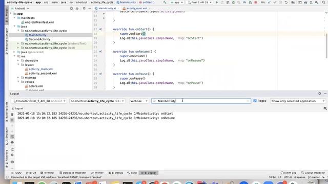 Lecture 2: Activity LifeCycle and Basic Debugging смотреть онлайн