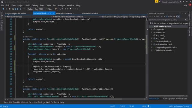 C# Advanced Async - Getting progress reports, cancelling tasks, and more смотреть онлайн
