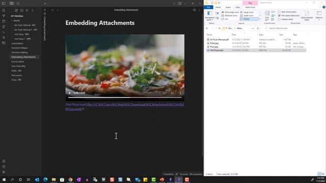 How to embed media files into Obsidian note смотреть онлайн