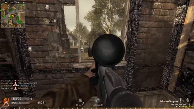 Call of Duty World at War multiplayer gameplay [TDM][PC] смотреть онлайн