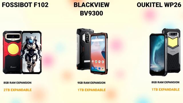 Fossibot F102 VS Oukitel WP26 VS Blackview BV9300 - Rugged Midrange Phones Specs Face-off смотреть онлайн