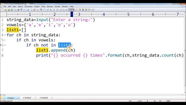 6. Counting number of vowels in a string смотреть онлайн