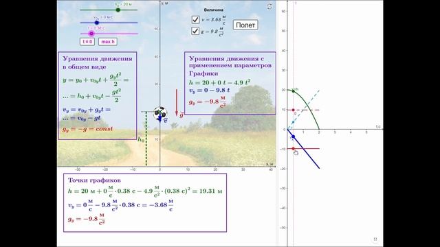 Урок № 7. Свободное падение. Движение тела, брошенного под углом к горизонту. смотреть онлайн
