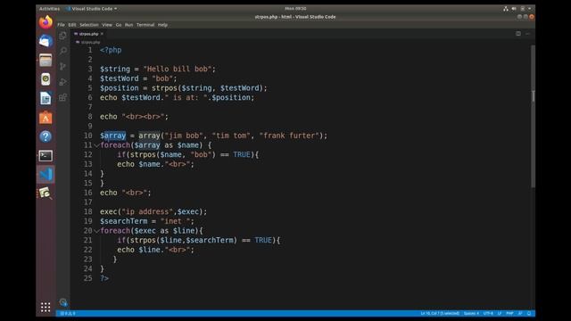 PHP - Parse String with strpos() смотреть онлайн