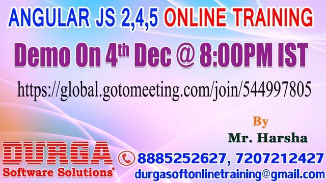 ANGULAR JS 2,4,5 Online Training by Mr. Harsha Demo on 4th Dec @ 8:00PM IST смотреть онлайн