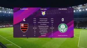 Pro Evolution Soccer 2020 Master liga Flamengo x Palmeiras