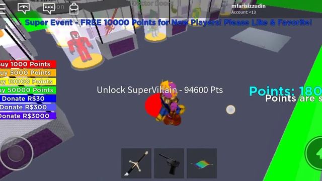 Roblox SuperHero Battle Simulator All Hero And Villain смотреть онлайн