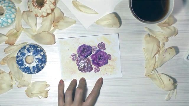 Как нарисовать фиолетовые розы смотреть онлайн