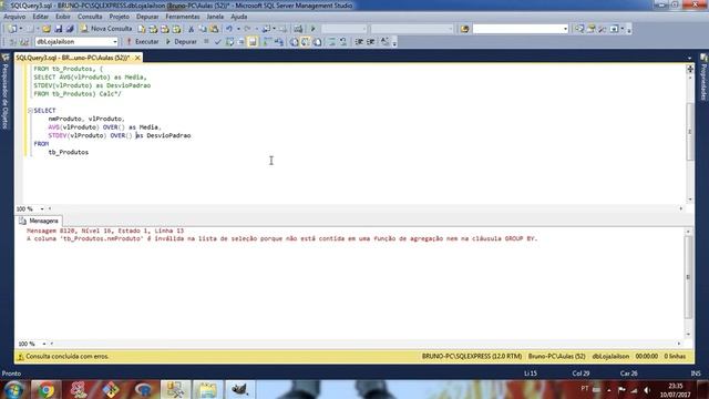 SQL Server Intermediário (Aula 6) - Usando Over смотреть онлайн