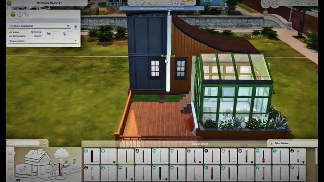 Tiny Home With A Greenhouse No CC || GREENHOUSE HAVEN KIT || The Sims 4: Speed Build смотреть онлайн