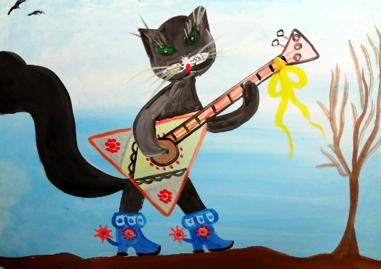 Как нарисовать сказочного кота. смотреть онлайн