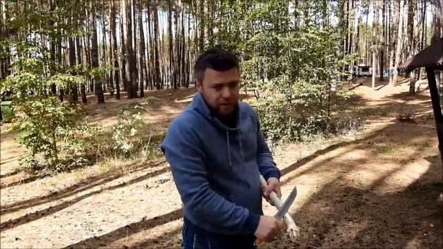 Легкий тест ножа танто от мастерской К. Сажина, Atroposknife смотреть онлайн