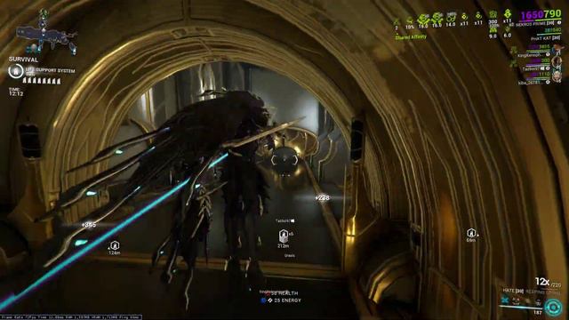 Warframe: 20 minute lvl 80-100 Conjunction survival. Tank Melee Nekros Build. смотреть онлайн