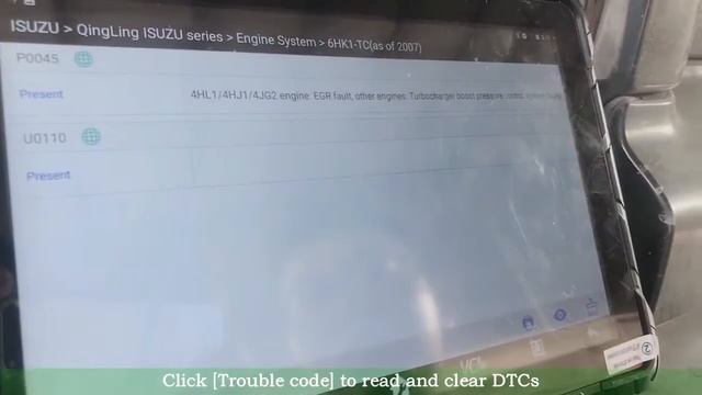 QingLing ISUZU Trucks Diagnostic Test