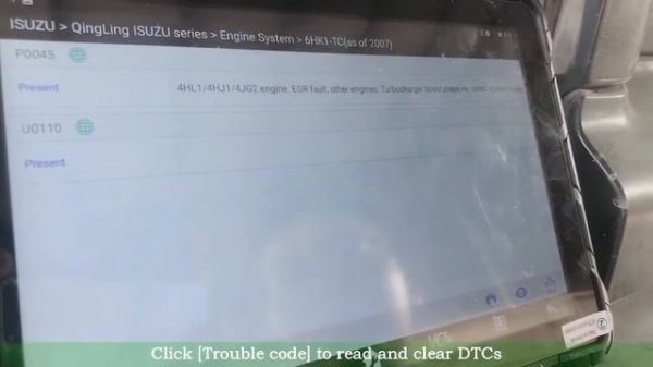 QingLing ISUZU Trucks Diagnostic test