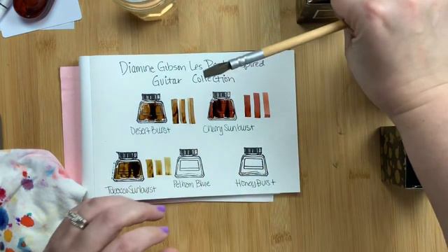 Swatch With Me: Diamine Gibson Les Paul Guitar Collection Fountain Pen Ink смотреть онлайн