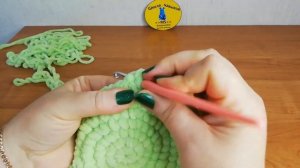 (21) Вязать корзинку из плюшевой пряжи, крючком. Мастер класс. "Школа навыков MS"
