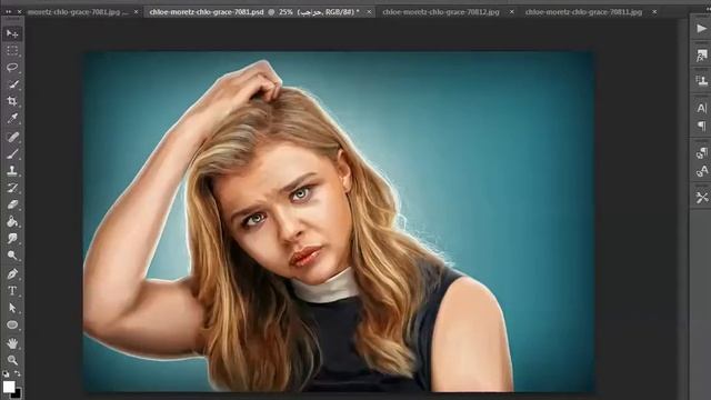 photoshop cc smudge tool model chloe moretz by ali alrawi смотреть онлайн