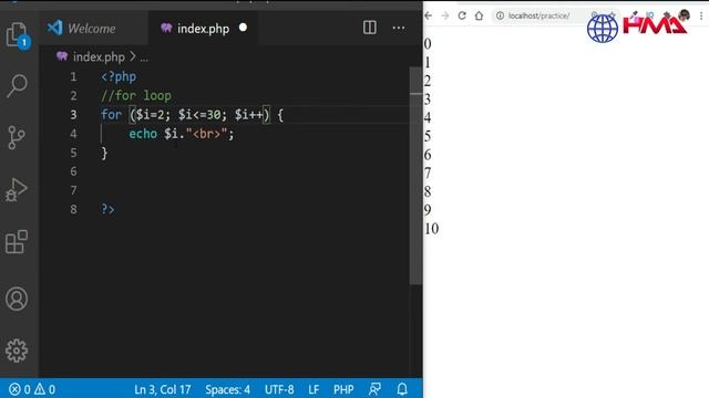 How to Create for loop in PHP | What is the Use of for loop in PHP | PHP Tutorial-7 смотреть онлайн