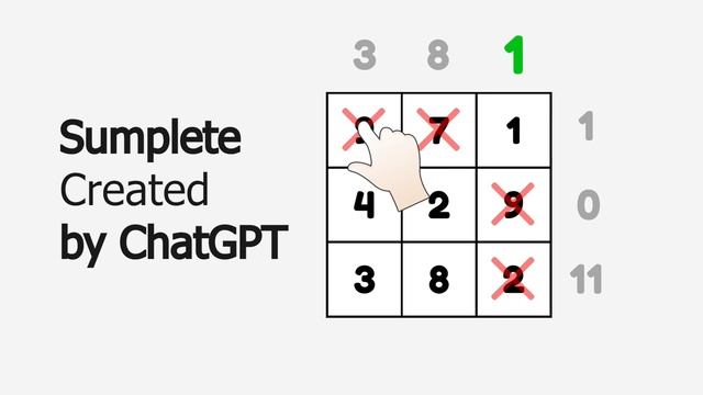 Sumplete: First puzzle game created by ChatGPT смотреть онлайн