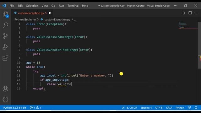 How to Create Custom Exception in Python With Example ?|| Code Myth смотреть онлайн