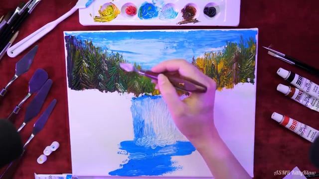 АСМР Рисование Маслом и Шепот ? ASMR Whispering and Oil Painting ✨ смотреть онлайн
