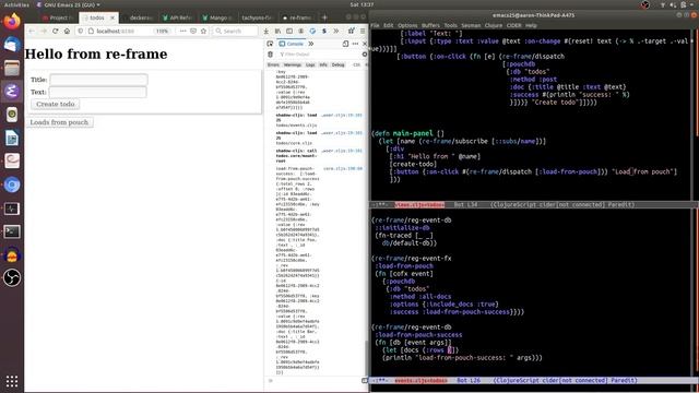 Creating an offline-first application using re-frame and PouchDB смотреть онлайн