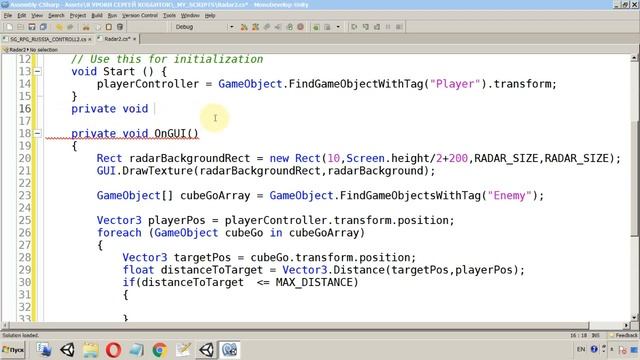 Unity Урок 21 Радар для rpg fps C# смотреть онлайн