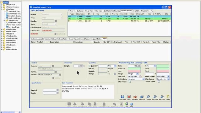 iMetal SALES ORDER ENTRY EXAMPLE VIDEO.avi смотреть онлайн