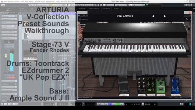 arturia stage-73 v preset sounds walkthrough fender rhodes v-collection vst e-piano смотреть онлайн