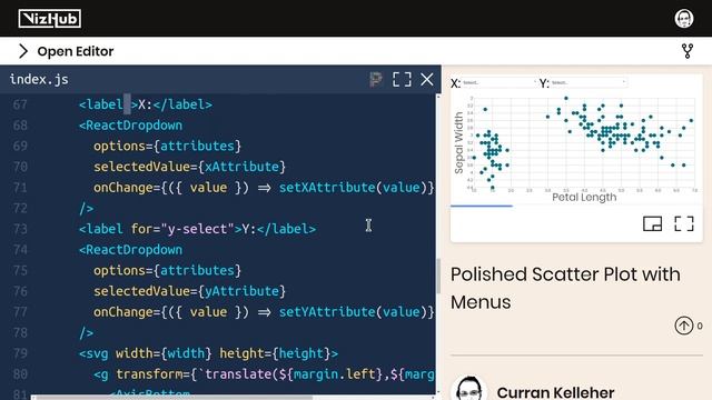 Datavis 2020 Episode 32 - Polished Scatter Plot with Menus смотреть онлайн