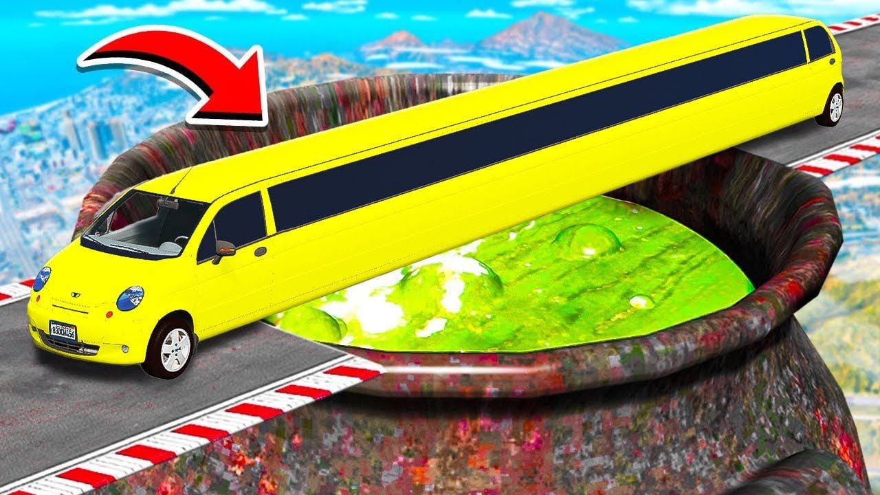 ПРОЕХАЛ КОТЁЛ С ЗЕЛЁНЫМ ЗЕЛЬЕМ НА САМОМ ДЛИННОМ ЛИМУЗИНЕ ДЭУ МАТИЗ ГТА 5 МОДЫ МУРКА смотреть онлайн