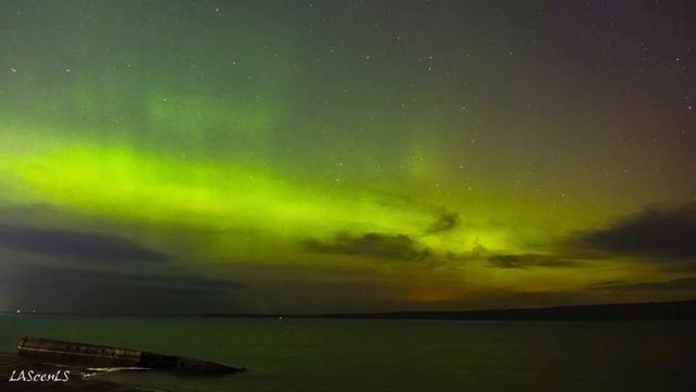 Северное сияние после сильной геомагнитной бури смотреть онлайн