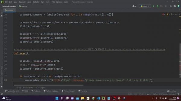 Password Manager -- Python Project BEST PROJECT TO GET A JOB QUICK!!!! #python