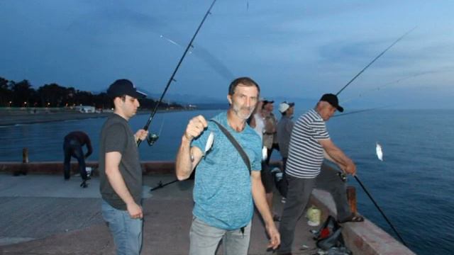 Рыбалка в Кобулети ქობულეთი  СЛАЙД  8 2019 г. Аджария Грузия