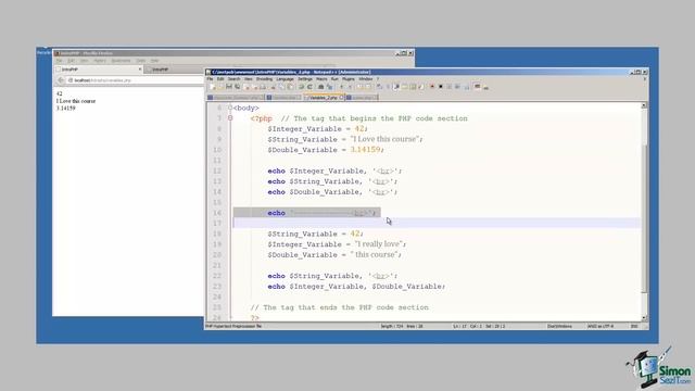 Beginner PHP Training Tutorial - Part 3 - Using Variables in PHP смотреть онлайн