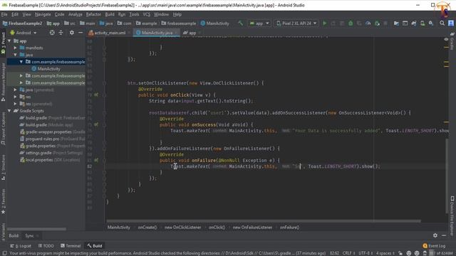 Android Firebase - 8 - ADD Success & Failure Listener with Firebase to Conform Read & Write Data смотреть онлайн