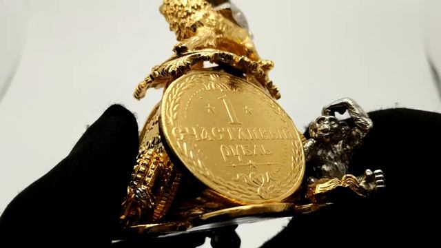 Бронзовый колокольчик "Лев и обезьяна" z10743 смотреть онлайн