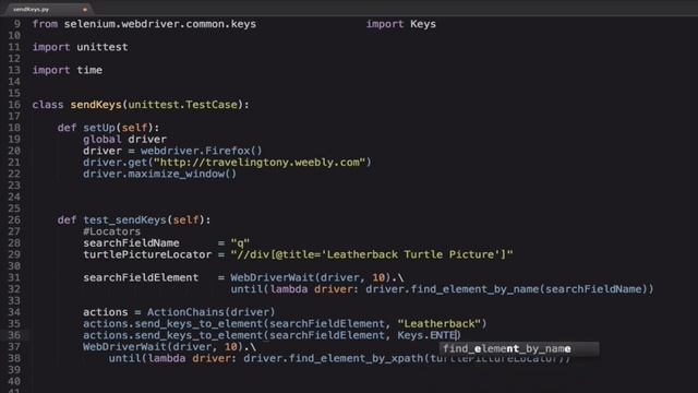 Selenium Python language- Sending Keys to an Element смотреть онлайн