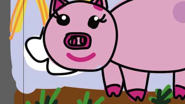 Рисуем свинку детям часть 94 смотреть онлайн